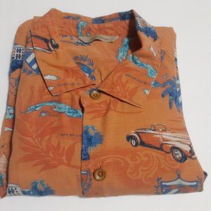 Paradise Collection Men's Silk Button Down Cuba Shirt in Size XXL